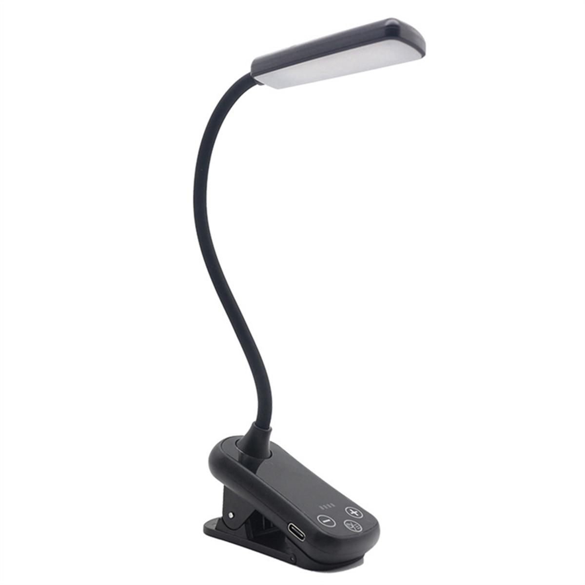 LED Clip on Book Light Portable Reading Light Book Lamp 3 Colors 8 Brightness USB Rechargeable Light Mini Desk Lamp