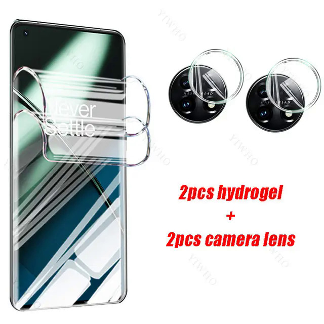 【Poggioio】 6in1 Front Back Hydrogel Film for OnePlus 11 Camera Lens Screen Protector One Plus 11 OnePlus11 11r 10 9 Ace 2 Film Cover. 