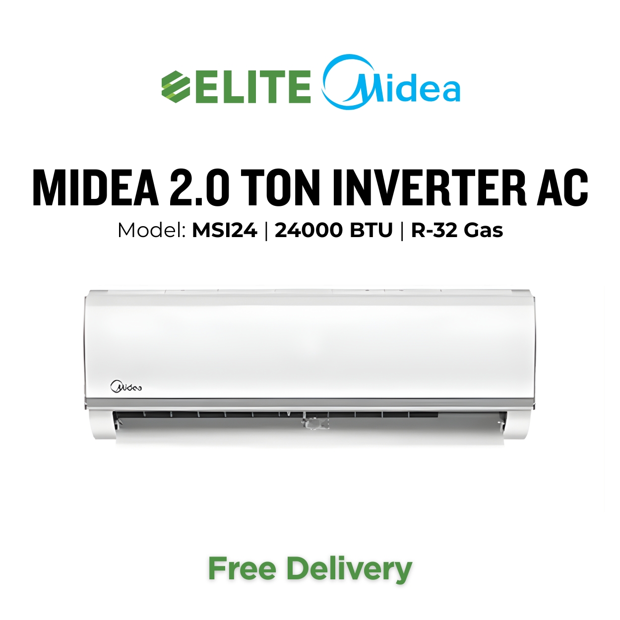 Midea 2 Ton Inverter Split Type Air Conditioner | MSI24 | Free Delivery