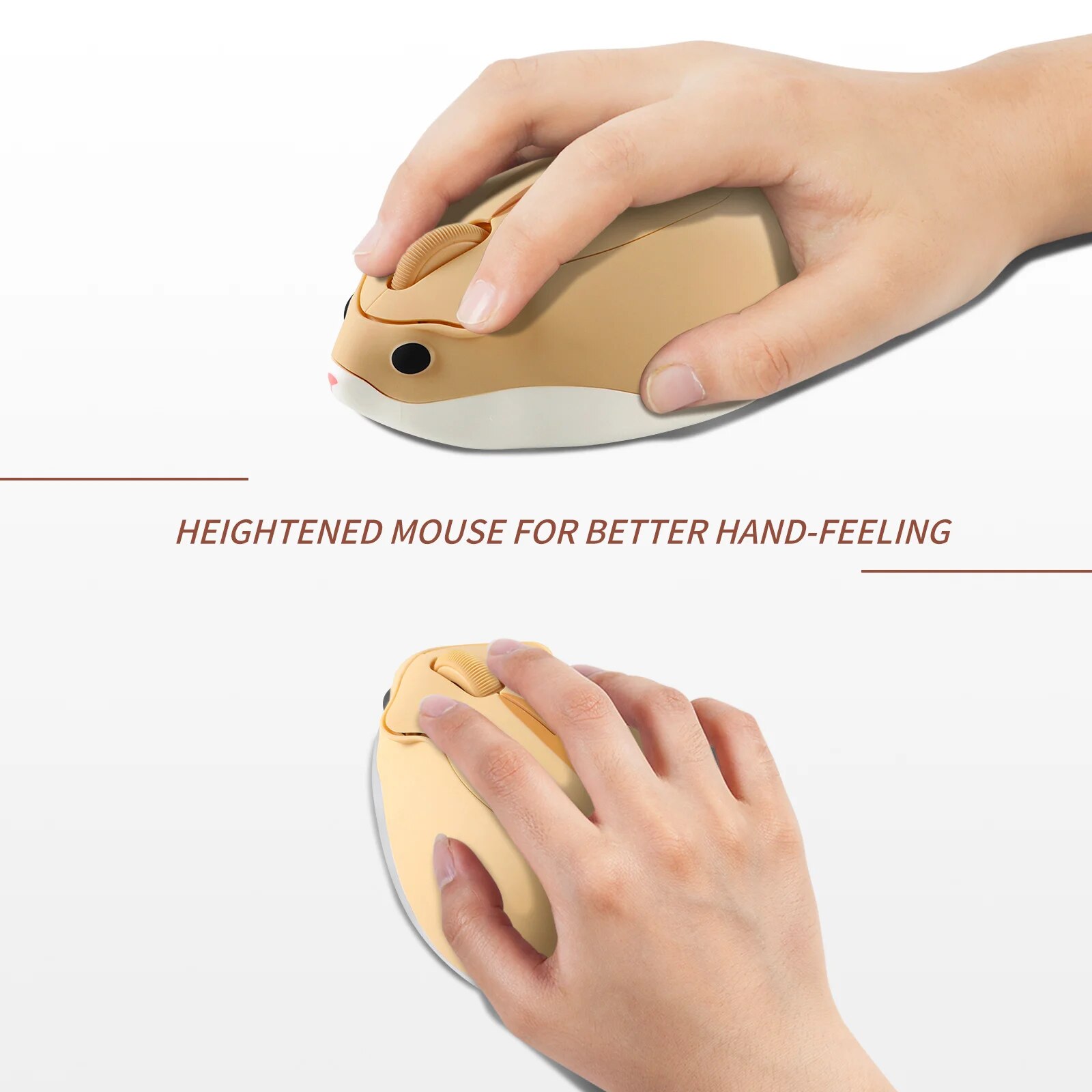 New Bluetooth Cute Mouse USB Optical Wireless Gaming Cartoon Mause Pink 3D Hamster Shape Gamer Laptop Mice 1600DPI For Girl Gift. 
