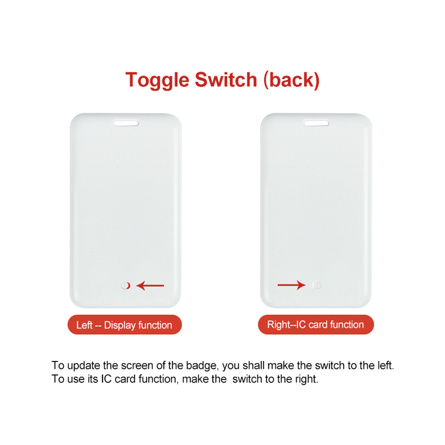 3.7 Inch Eink Batteryless NFC Epaper ESL Label Work ID Card E-ink Officer Badge Electronic Nameplate Digital Name Display Tag. 