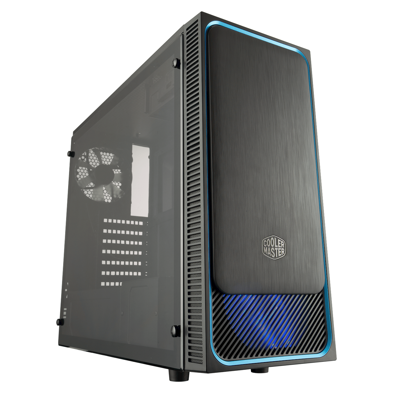 [Clearance Sale] Cooler Master MasterBox E500L (Side Window Panel Version) MCB-E500L-KA5N-S00 Blue Mid Tower Gaming Casing. 
