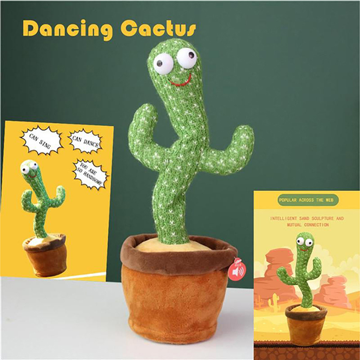 Talking & Dancing Cactus Mimicking Toy (USB CHARGING)120 songs