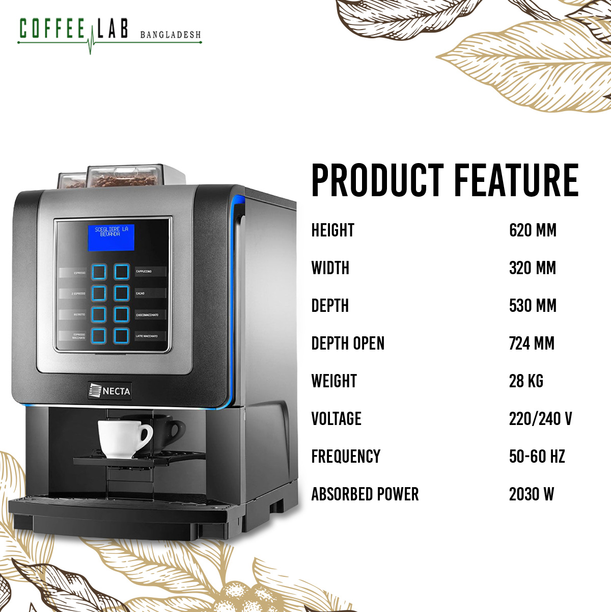 Coffee Lab Bangladesh - Automatic Coffee Machine Koro Prime. 