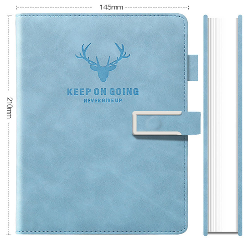 Extra-thick Wax-feeling Leather A5 Log Notebook Daily Office Work Notebook Notebook Diary School Supplies. 