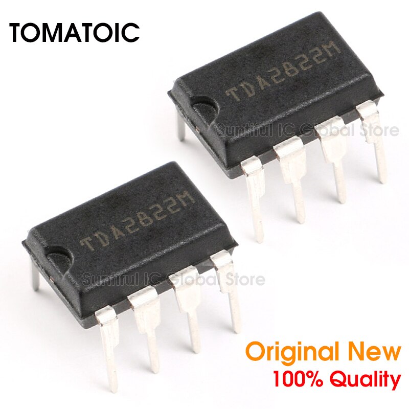 2Pcs- TDA2822 TDA 2822 OPAMP DC 1.8V 12V 1W Stereo Audio Amplifier IC Dual In Line Package Low Voltage Power Amplifiers DIP 8 Pin IC Electrical Circuitry & Parts. 