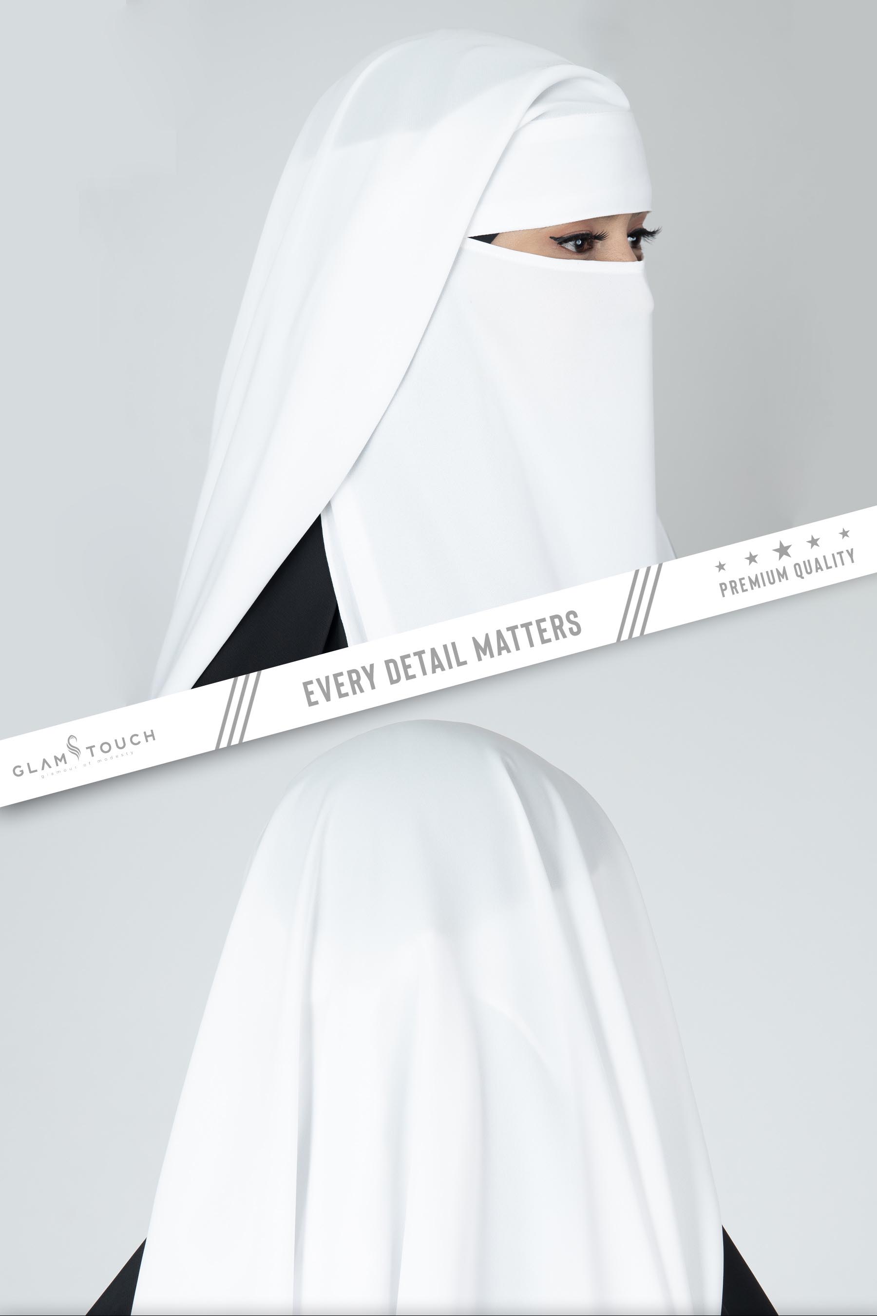 Glam Touch Premium Naomi Double Part Flap Niqab.