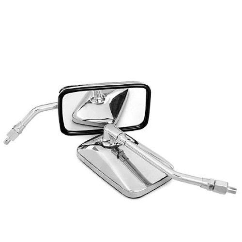 Motorcycle Chrome Rearview Side Mirrors Fashional Cool Square Shape Rear View Mirror. 