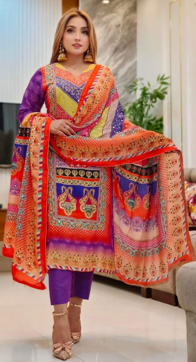 Cement Shalwar Kameez Fabric Cut Piece – 4.9M main image 0