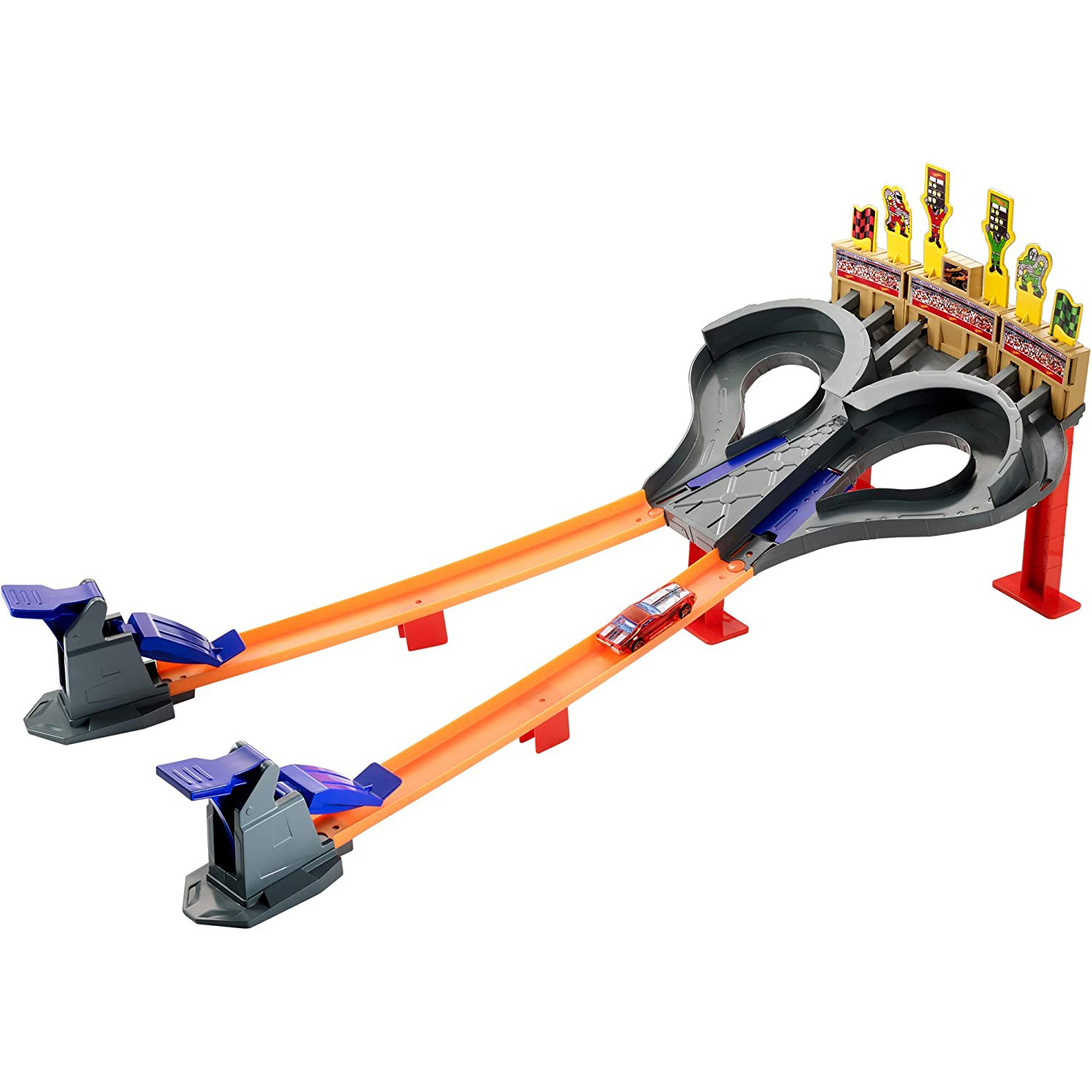 Hot Wheels Super Speed Blastway Track Set with 1 Car  Dual-Track Racing Connect to Other Sets for Kids -CDL49. 