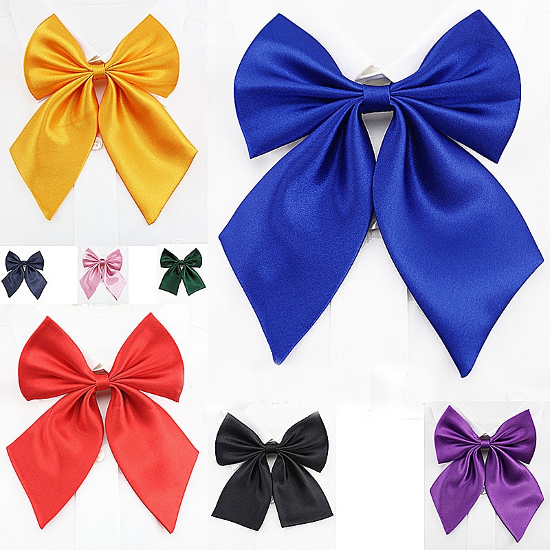 Women Tie Red Butterfly Women's Bow Tie Black Knot Female Girl Student Hotel Clerk Waitress Neck Wear Ribbon Ties green. 