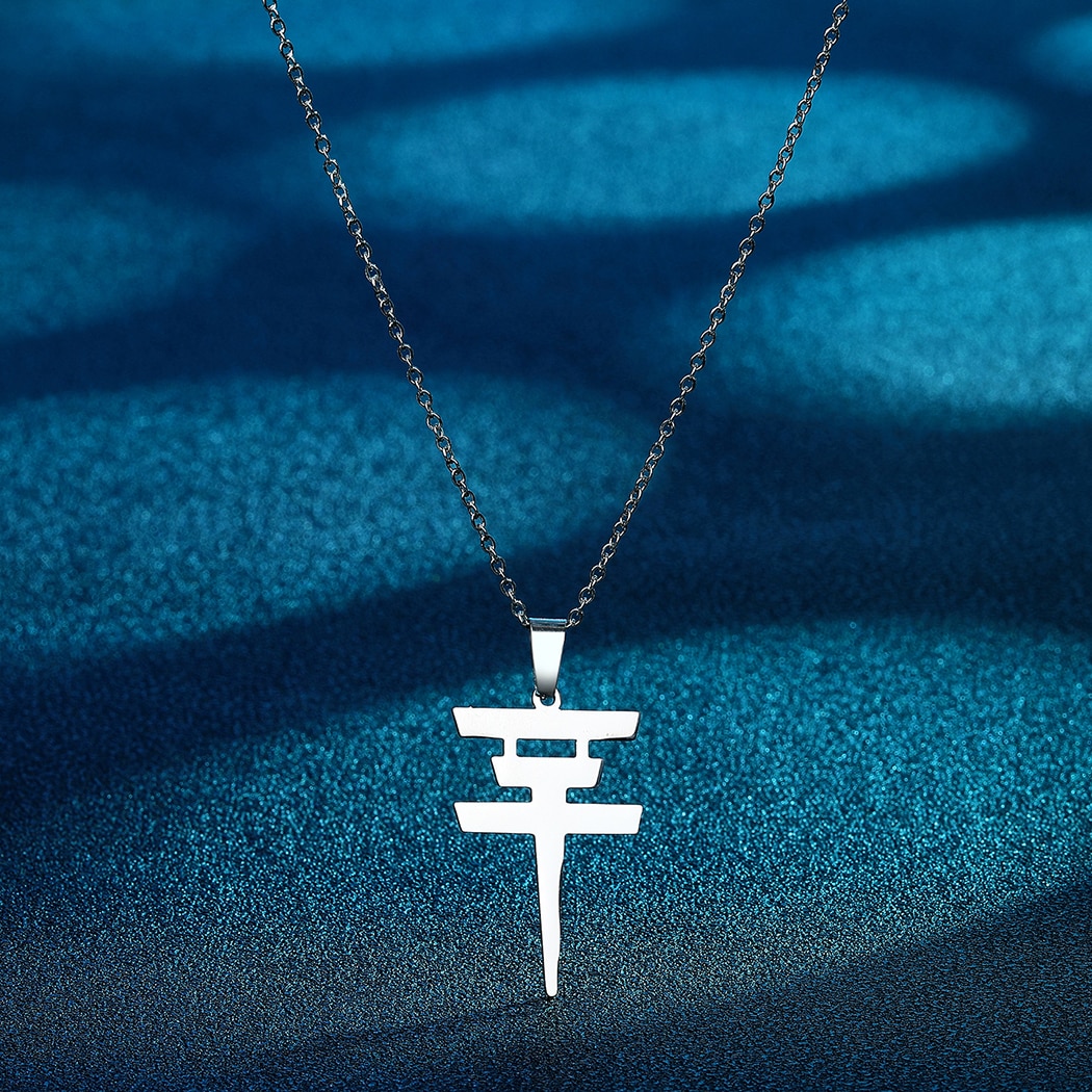 Cxwind Tokio Hotel Necklace Stainless Steel Tokio Hotel Pendant Logo Bill Kaulitz Logo Symbol Necklace Wholesale. 