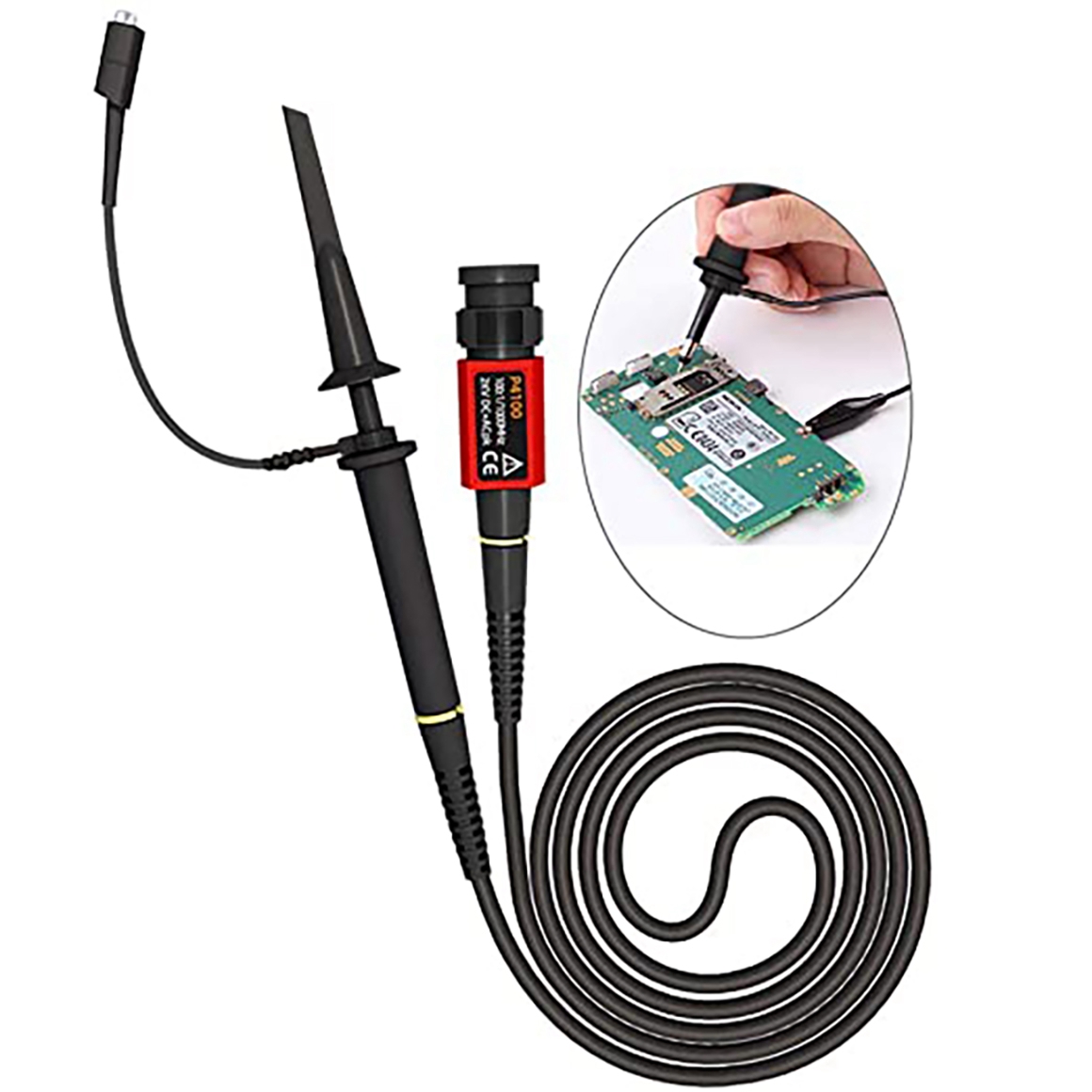 P4100 Oscilloscope Probe 100:1 2KV High Voltage 100MHz BNC Connector. 