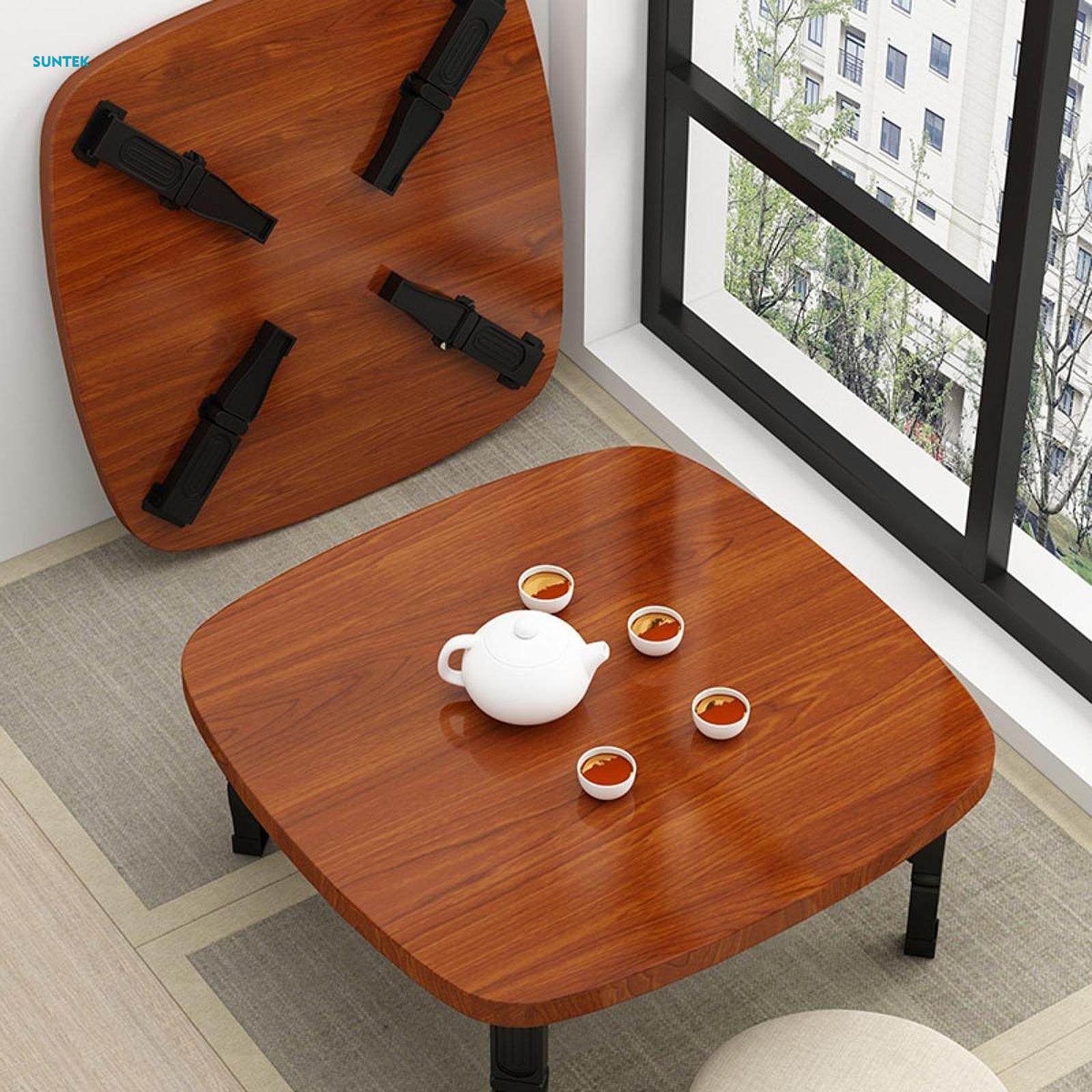 Folding Low Table Desktop for Sitting on The Floor Indoor Bedroom. 