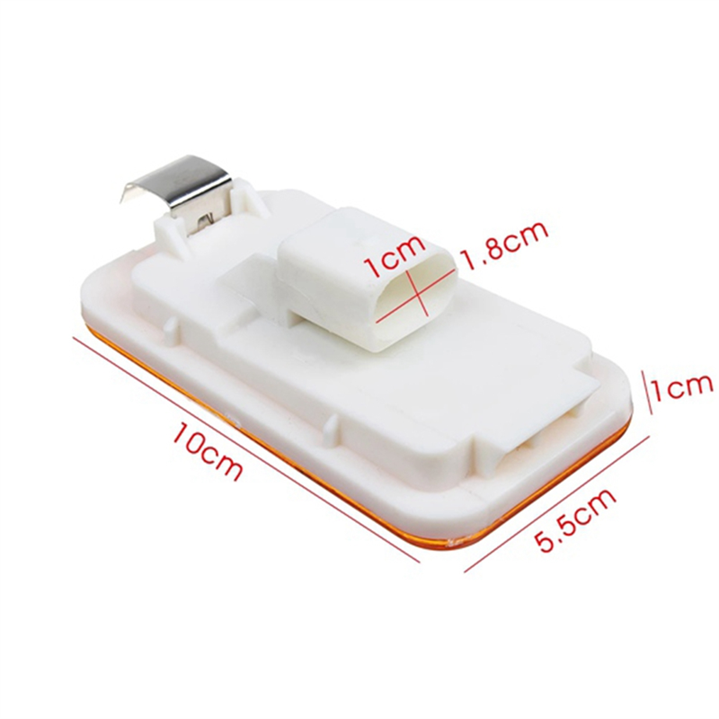 5Pcs 24V Car Truck LED Side Marker Light Amber Indicator Lamp 4 LED for Trucks FM/