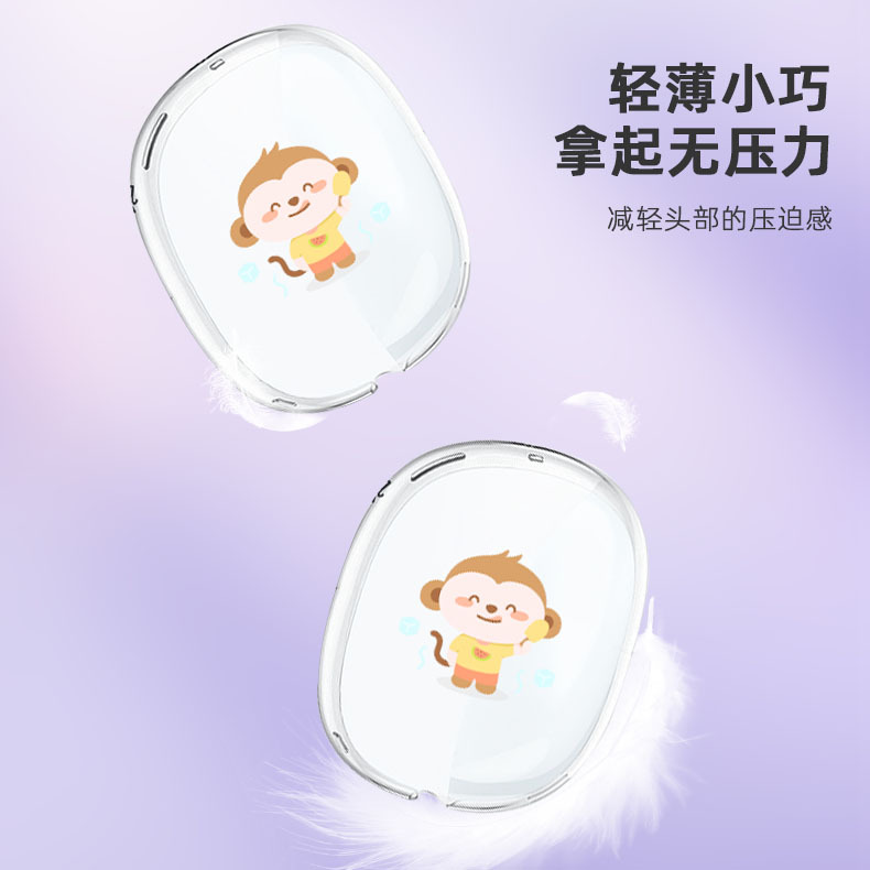 Over-ear bluetooth headphone case TPU transparent diy cartoon painted case for apple max headphone case. 