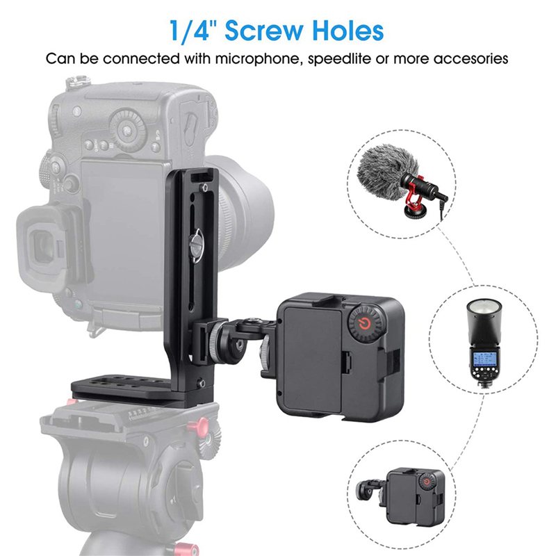 3X DSLR Camera L Bracket Vertical Horizontal Switching Tripod Quick Release Plate for. 
