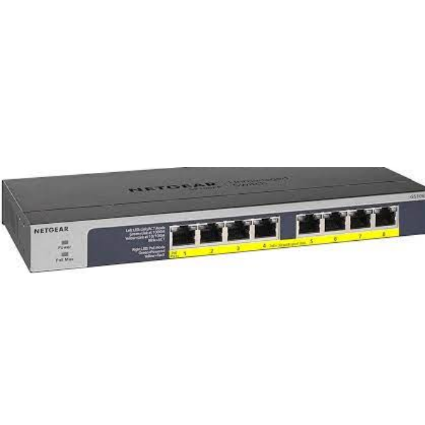Netgear GS108PP 8 Plus 4 Gigabit PoE Unmanaged Rackmount Switch