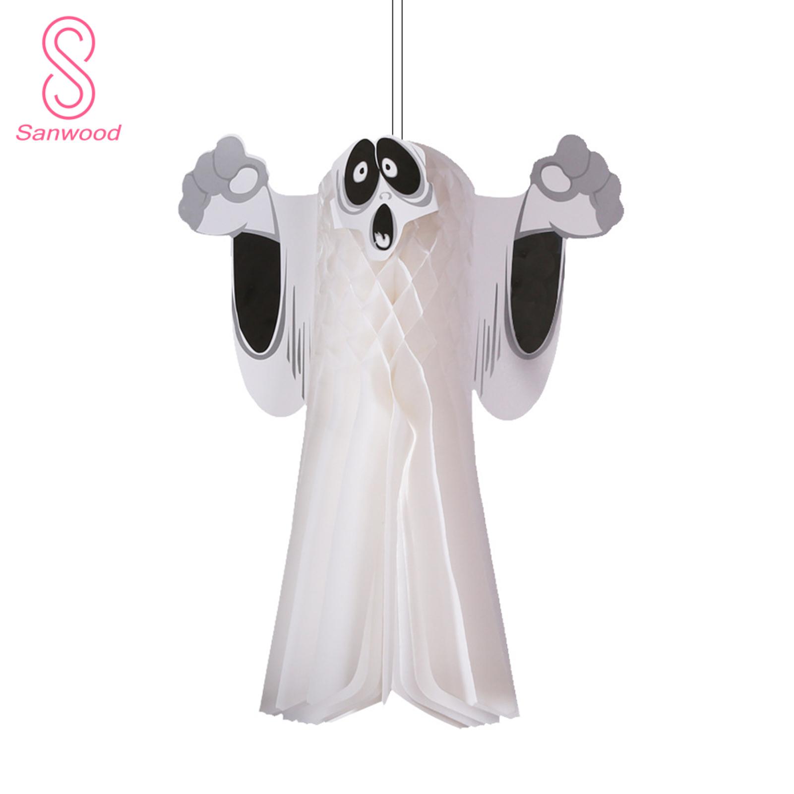 Paper Ghost Lantern Folding Ghost Festival Paper Lantern Ghost Windsock. 