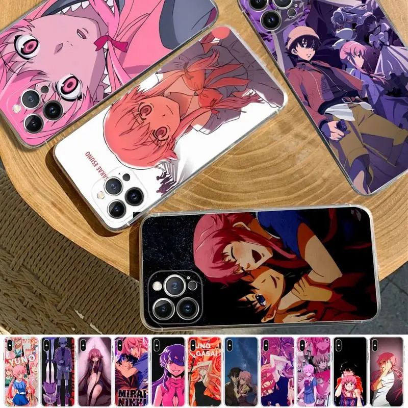 Mirai Nikki Future Diary Gasai Yuno Phone Case For iPhone 8 7 6 6S Plus X SE 2020 XR XS 14 11 12 13 Mini Pro Max Mobile Case