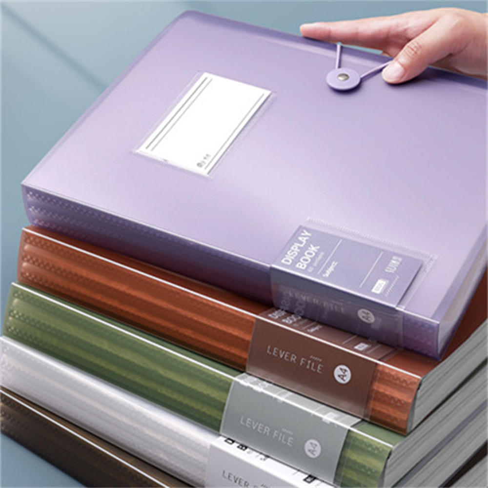 A4 File Folder Display Book Transparent Insert Paper Document Organizer Bag Office Supplies Stationery. 
