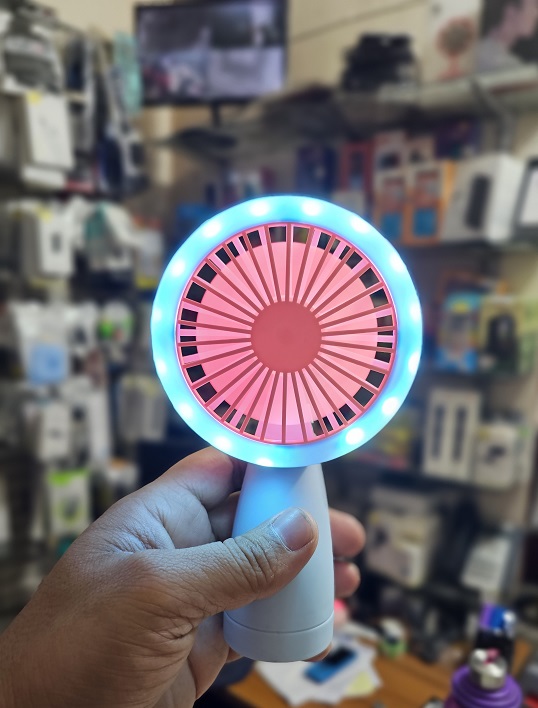 HQ66 Mini Fan With Light Rechargeable. 