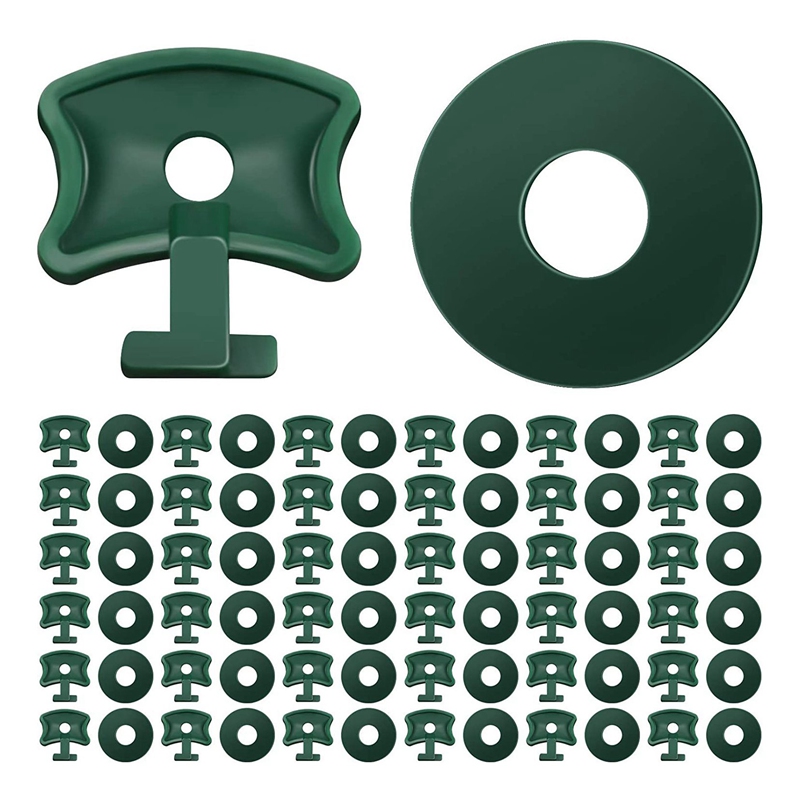 200Pcs Greenhouse Plastic Twist Fixing Clips and Washers for Insulation and Bubble Netting Shading to Greenhouses. 