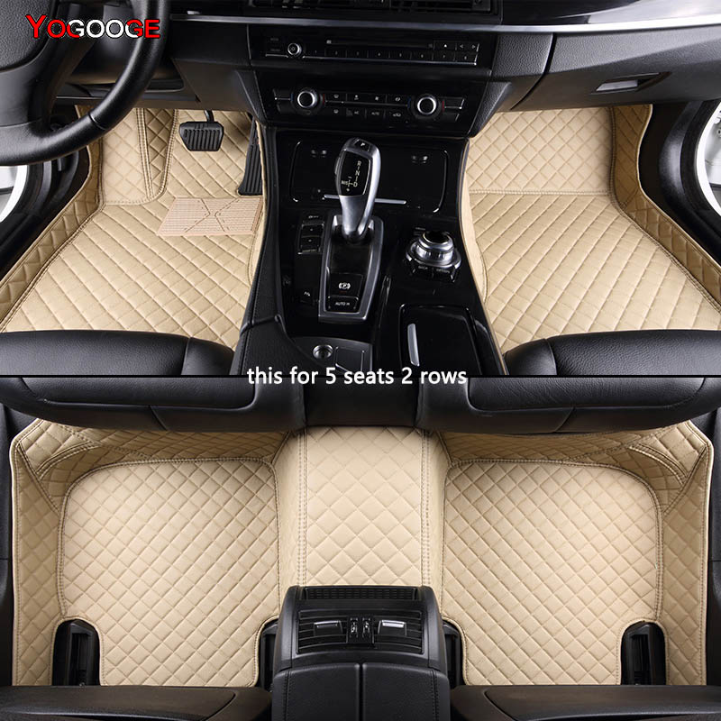 YOGOOGE Car Floor Mats For Audi A4 B6 B7 B8 B9 Foot Coche Accessories Auto Carpets. 