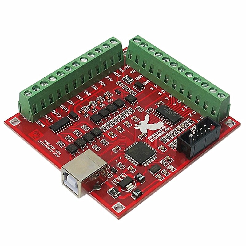 MACH3 4 Axis 100KHz USB CNC Wood Router Machine Smooth Stepper Motion Controller Card Breakout Board 12-24V. 