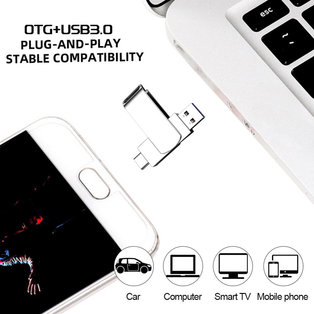 Xiaomi 2TB 1TB U Disk Mobile Phone Pendrive High Speed Usb 3.0 Flash Drive Type-C Computer Dual Interface Metal Flash Memory. 
