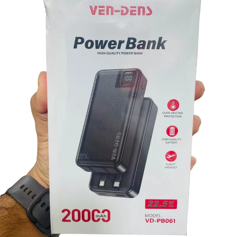 VEN-DENS 20000mAh Power Bank | Fast Charging 22.5W | VD-PB061