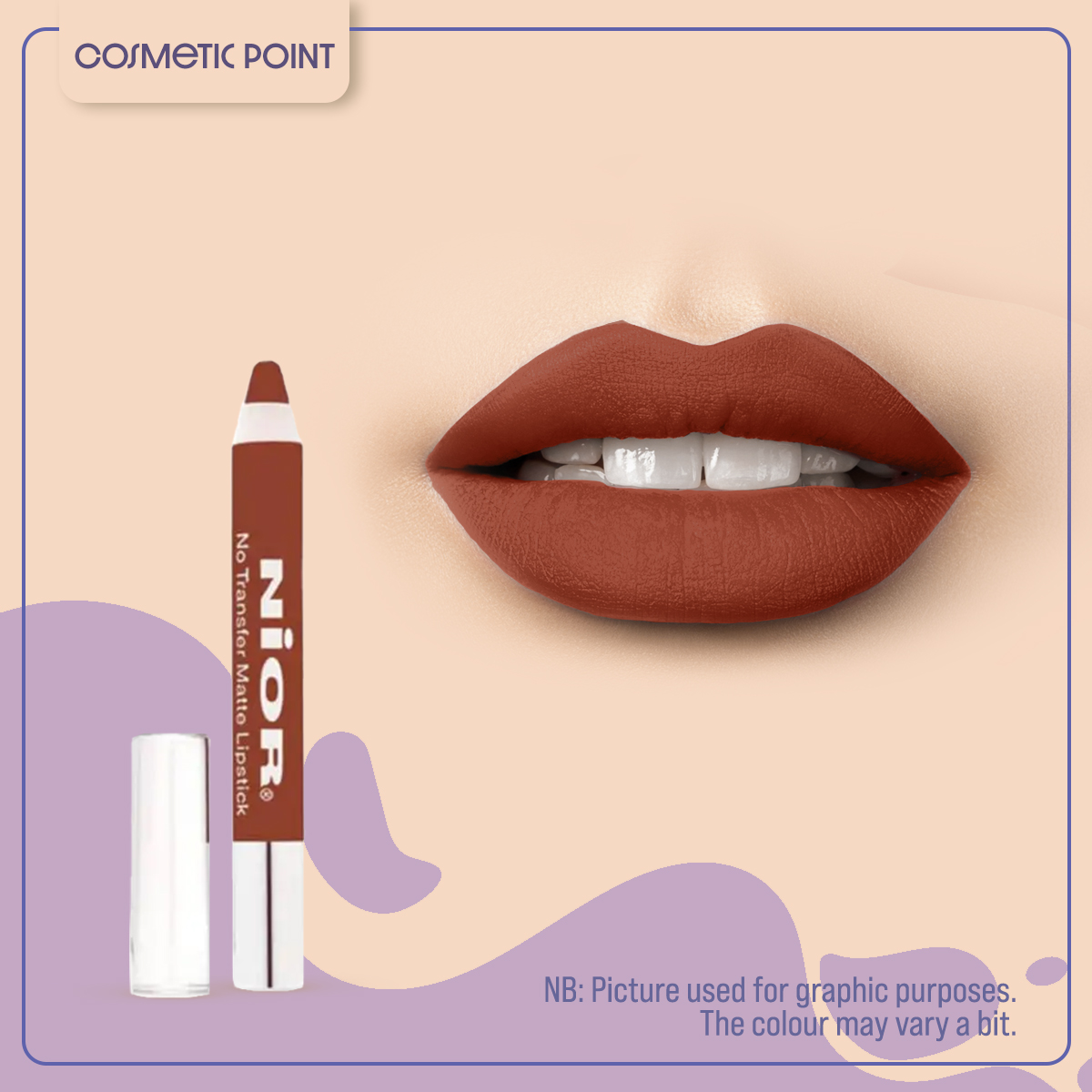 NIOR-NO TRANSFER MATTE LIPSTICK 02. 