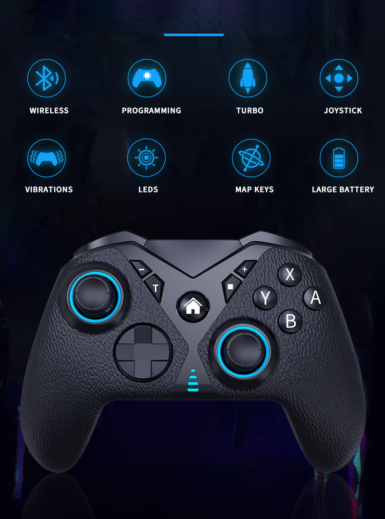 NE Wireless Gamepads Bluetooth Controller Remote Gaming Control for Nintendo Switch Smart Mobile Phone iOS Android PC TV Steam. 