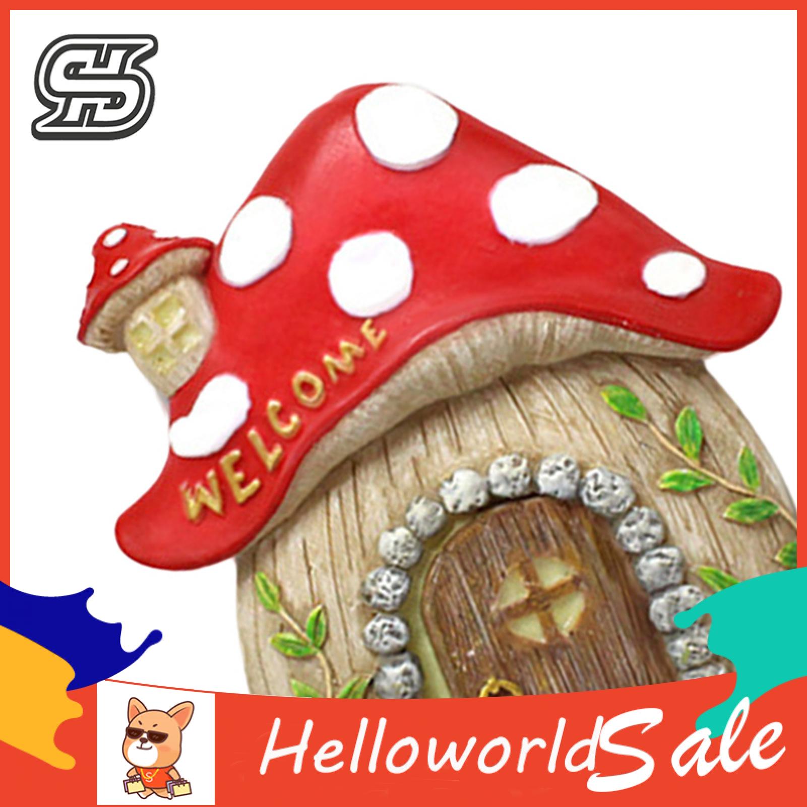 HelloWorld niature Fairy Window Smooth Surfe Luminous Gnome Doorni Fairy Garden Ornament. 