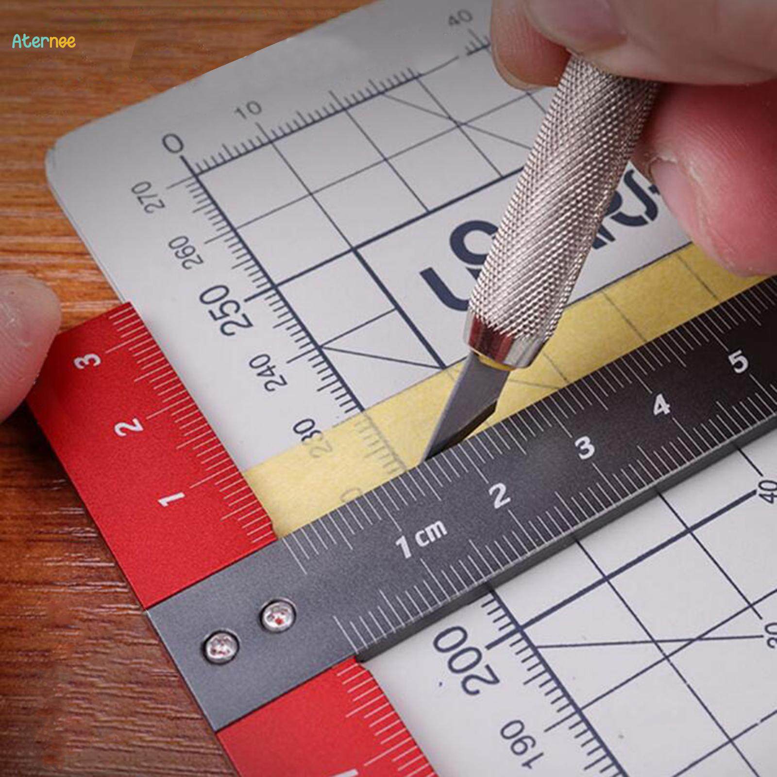 T Square Ruler CNC Technology Scale Ruler /Shape Positioning Ruler /Measure Tools /Aluminum Alloy UA 90042 for Model Making Tools 170Mmx85mm