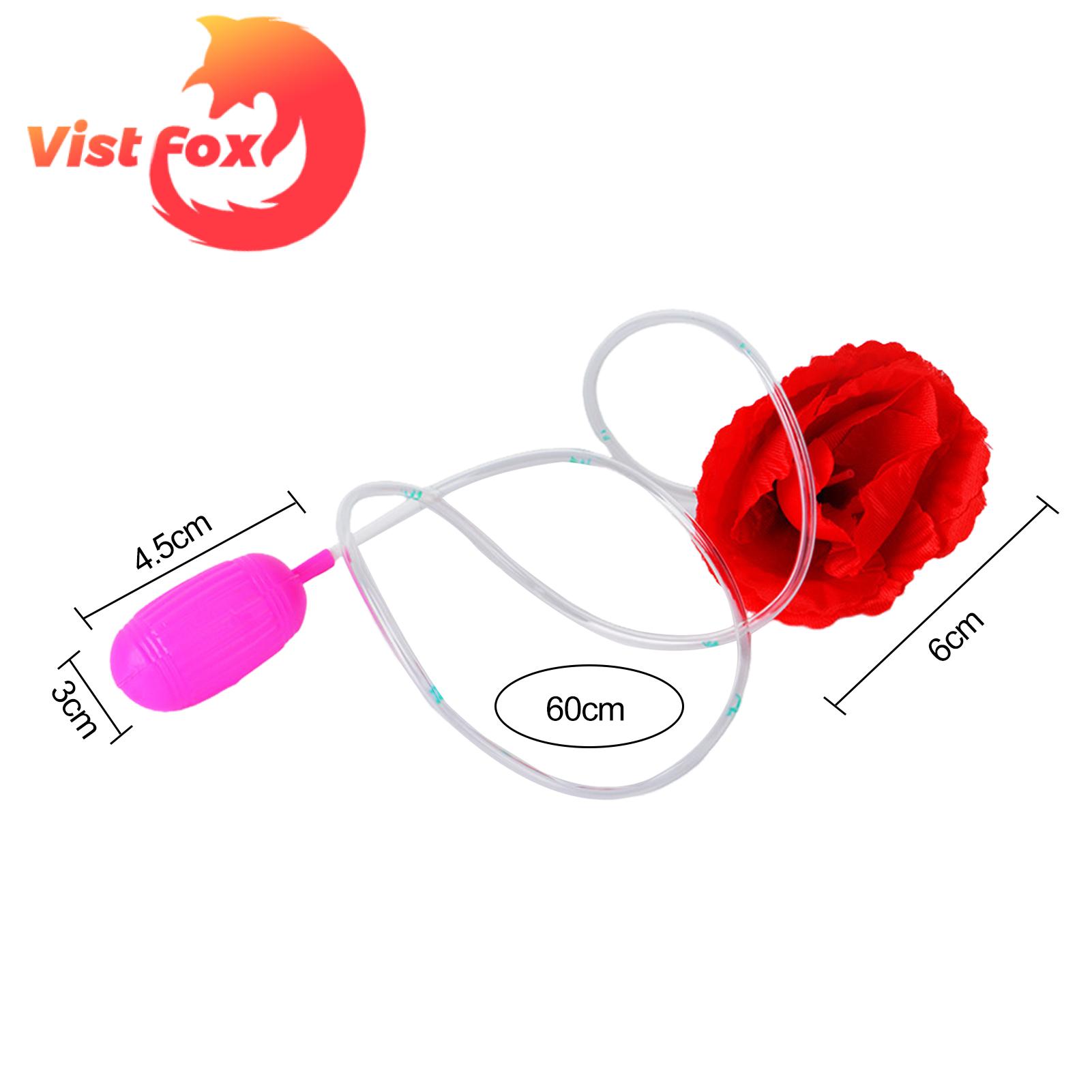 Reusable Squirting Toy Fun Prank Toy Squirting Red Rose for April Fools Day Durable Party Prop Trick Toy. 