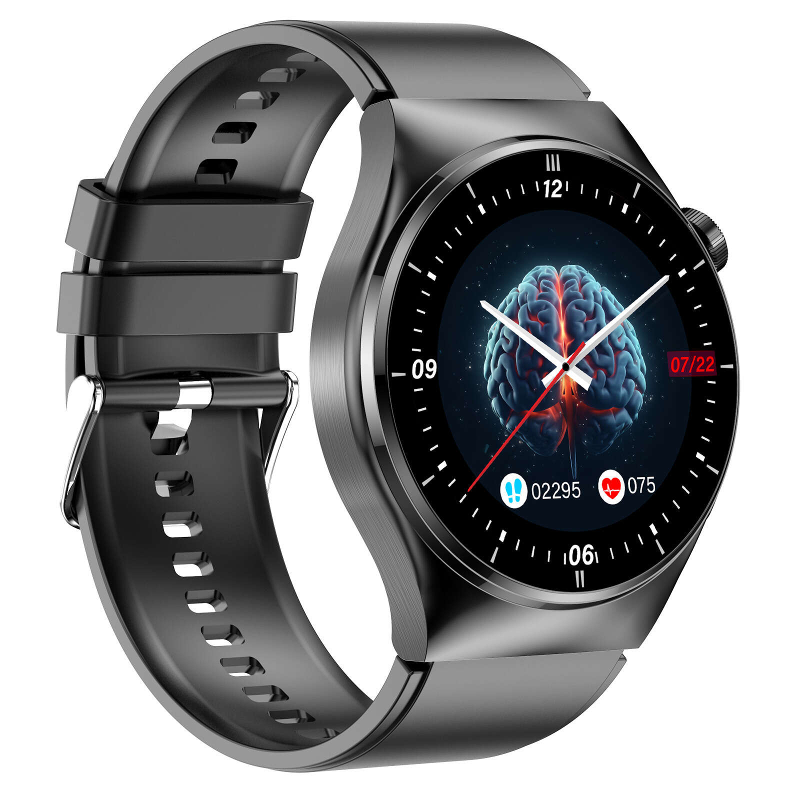 New F320 smartwatch laser therapy with call 1.46 round screen uric acid, lipids, non-invasive blood glucose, heart rate. 