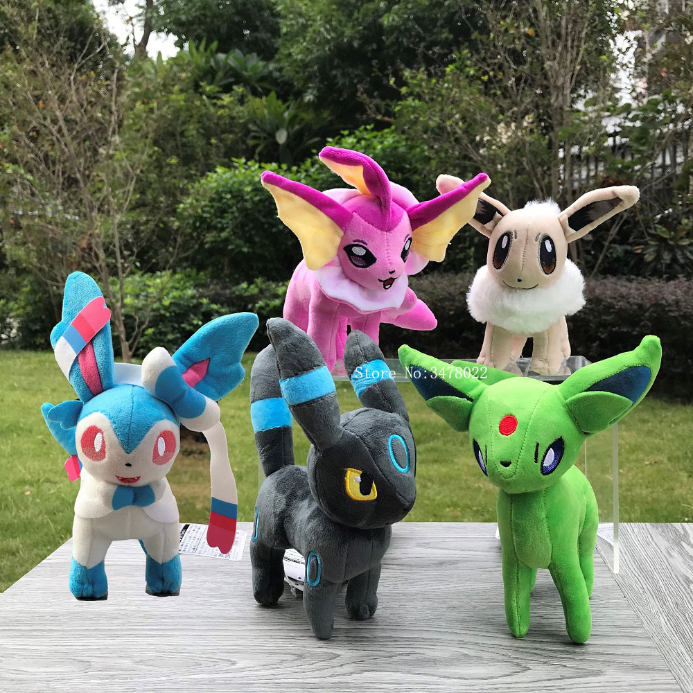Pokemon Eeveelution Shiny Eevee Sylveon Vaporeon Espeon Umbreon Fuse Jolteon Flareon Leafeon Glaceon Plush Stuffed Toy Soft Doll. 