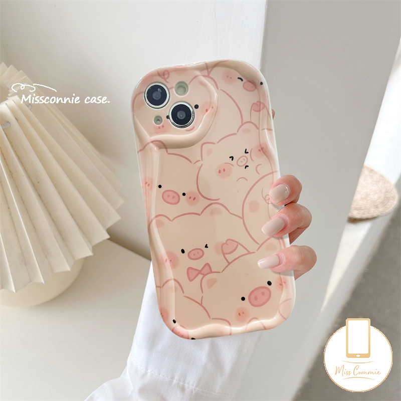 MissConnie Fashion Graffiti Creativity Cute Pink Pig Listening Music Duck Case for Infinix Smart 6 7 5 6 Plus Hot 11 10 20 9 8 12 30 Play Hot 9 10Lite 8 30i Note 12 G96 3D Wavy Curved Edge Soft Cover