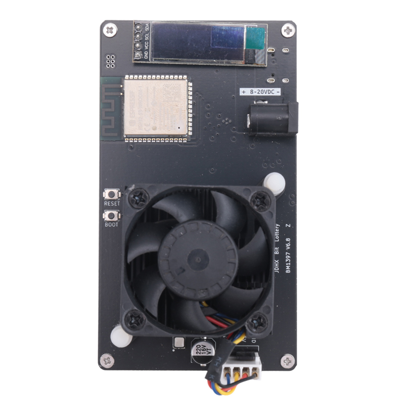 Bitaxe DIY Mini BTC Solo Miner With BM1397AG Chips. 