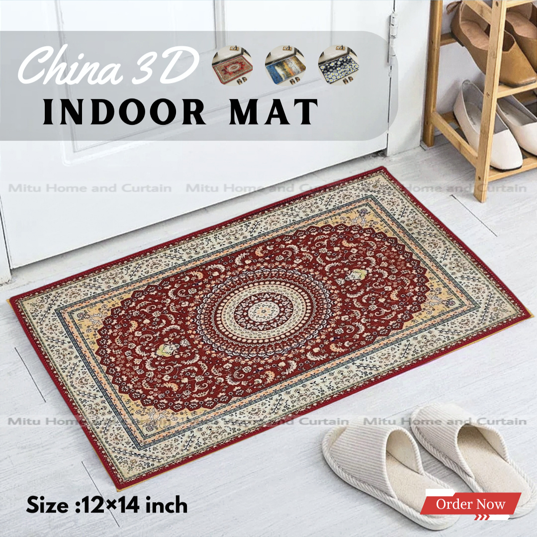 China 3D Door Mat Paposh Doormat Water Absorbent Floor mat 16 * 24 inch anti slip mat Red , Blue , Black , White Indoor mat Room mat Rugs carpet