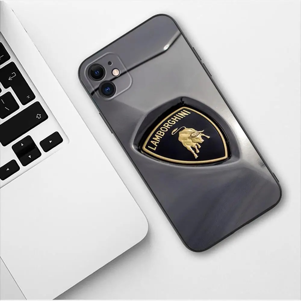 L-Lamborghini Logo Luxury Design New Phone Case For Apple IPhone 13 12 11 14 Pro Max Mini XR X XS Max 15 7 8 Plus SE 2020 Cover. 