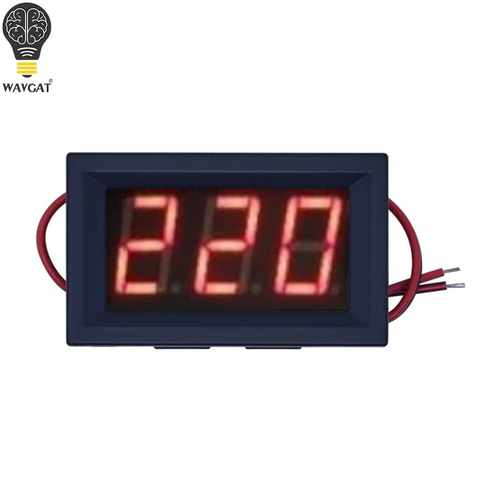 AC 70-500V 0.56" LED Digital Voltmeter Voltage Meter Volt Instrument Tool 2 Wires Red Green Blue Display 110V 220V DIY 0.56 Inch