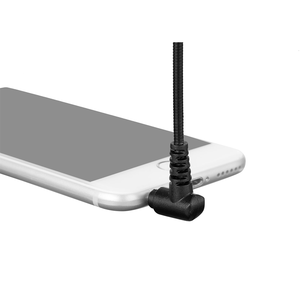 BOYA BY-UM4 3.5mm TRRS Omnidirectional Gooseneck Microphone for iOS Android Smartphone PC with Combo Headphone Mic Jack. 
