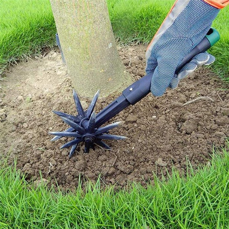 NCANRUI Rotary Tiller Set, Garden Rotary Tiller Handheld Garden Cultivator Switch, Soil Tilt Tool for Reseeding Grass Soil Mix. 