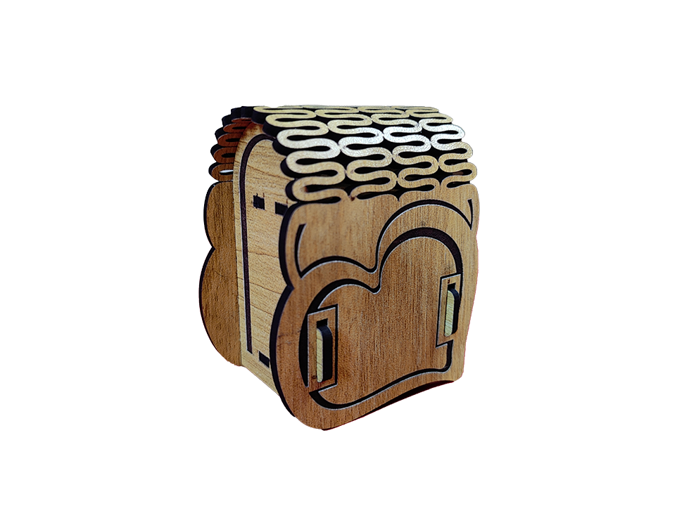 Folding system Ring keeping box. 