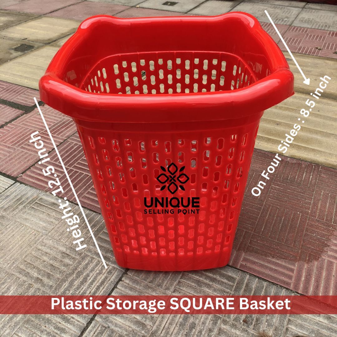 Plastic Storage SQUARE Basket. 