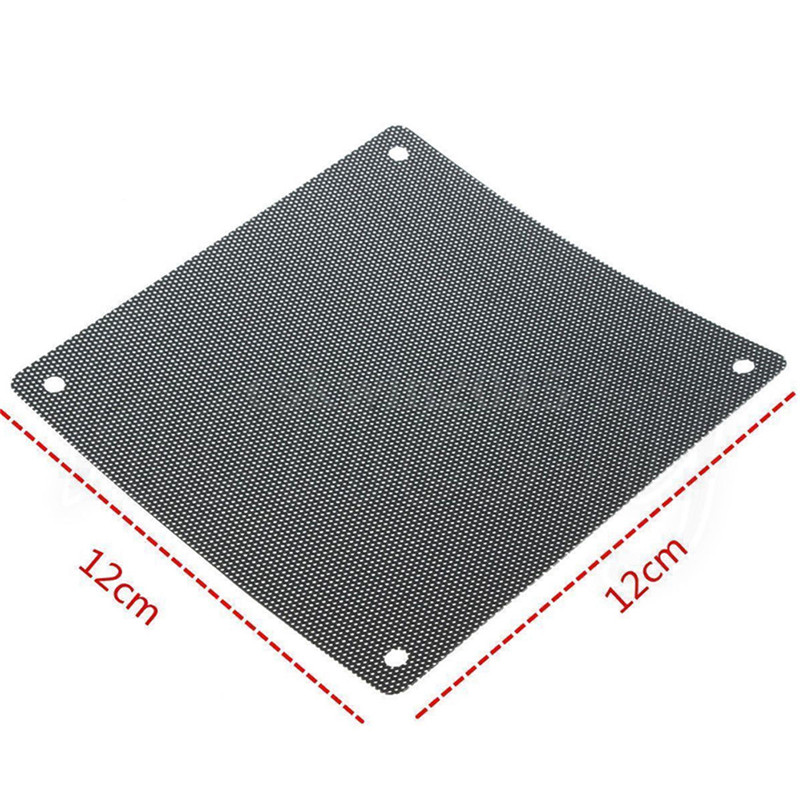 5PCS 120mm Cuttable Black PVC PC Fan Dust Filter Dustproof Case Computer Mesh. 
