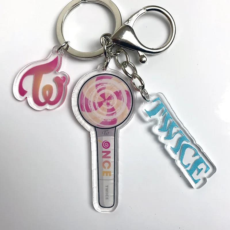 Kpop Idol Group Lightstick Keychain Mini Light Stick Lamp Pendant Key Chain Fans Collection Gifts Car Key Jewelry Key Ring Superman. 