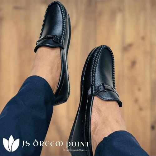 New High Quality JS Leather JS-112340 Slip Moccasins Loafers Casual Shoes For Men Driving